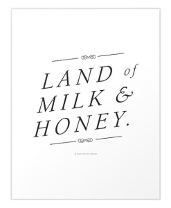 Land of Milk & Honey Print, Gather NC
